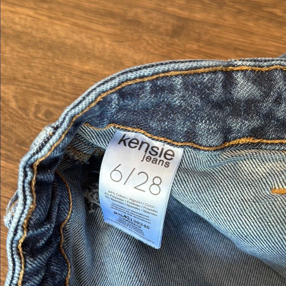 Kensie Blue Flare & Wide Leg Jeans - Picture 3 of 4